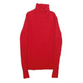 TAHARI Womens Red Plain Pullover Jumper Crew Neck Rib Knit S Stylish Warm