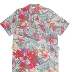 ARMONIE Womens Shift Dress Cream Viscose Floral Short Sleeve Midi L