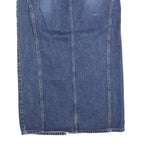 TOMMY HILFIGER Womens Blue Denim Lace Up Midi Cotton Blend Skirt XL Stylish