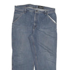 AQH Mens Jeans Blue Relaxed Straight Denim Medium W40 L30 Casual Comfortable