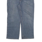 AQH Mens Jeans Blue Relaxed Straight Denim Medium W40 L30 Casual Comfortable