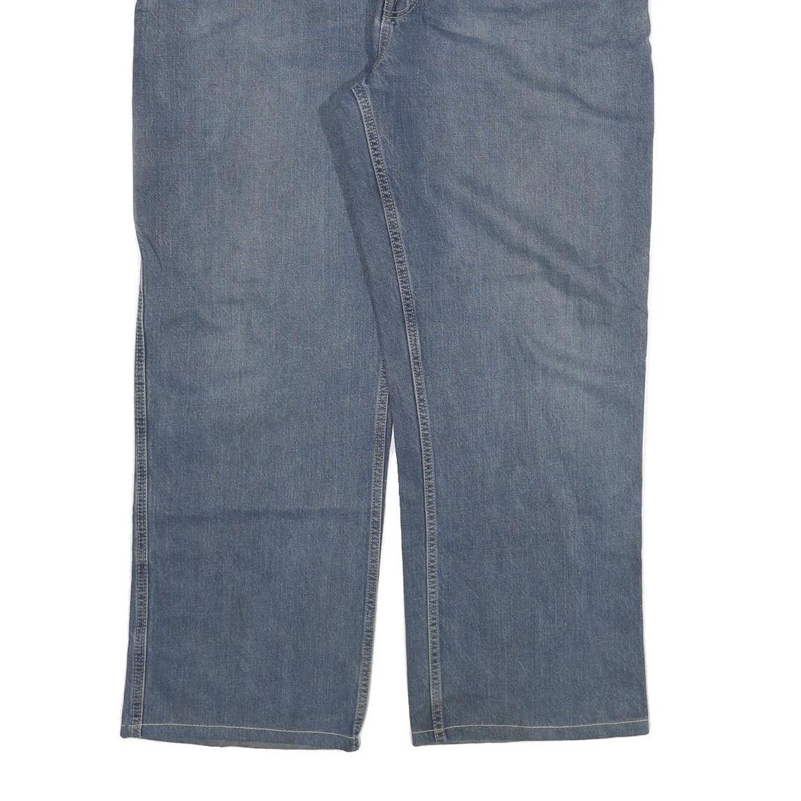 AQH Mens Jeans Blue Relaxed Straight Denim Medium W40 L30 Casual Comfortable