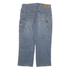 AQH Mens Jeans Blue Relaxed Straight Denim Medium W40 L30 Casual Comfortable