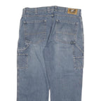 AQH Mens Jeans Blue Relaxed Straight Denim Medium W40 L30 Casual Comfortable