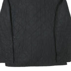 BARBOUR Womens Black Quilted Jacket M Polyester Blend Button Closure Classic