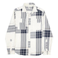 THE NORTH FACE Mens White & Grey Check Shirt S Casual Cotton Long Sleeve