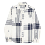 THE NORTH FACE Mens White & Grey Check Shirt S Casual Cotton Long Sleeve