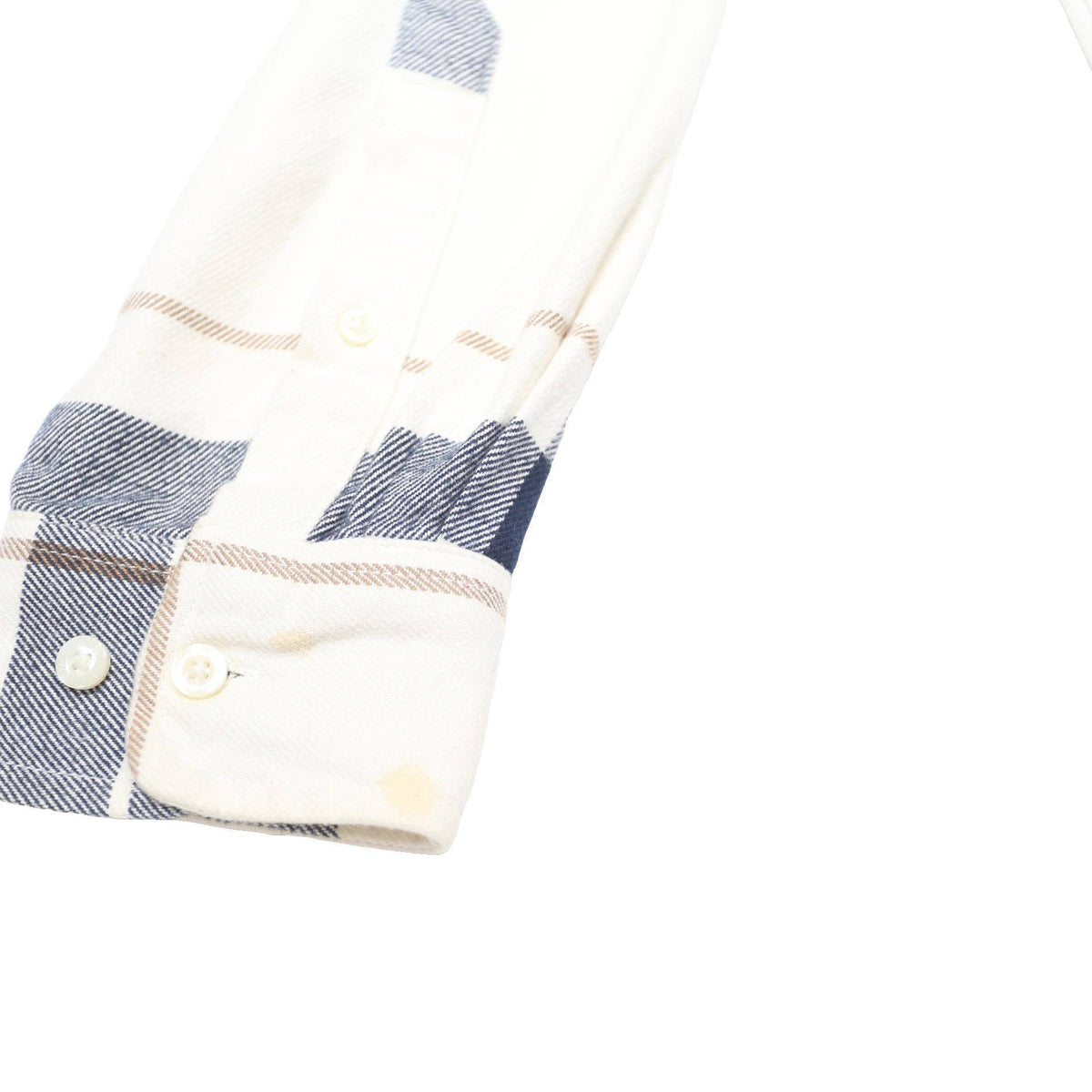 THE NORTH FACE Mens White & Grey Check Shirt S Casual Cotton Long Sleeve