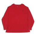 POLO RALPH LAUREN Mens Red Classic Long Sleeve V-Neck Cotton Blend 2XL T-Shirt