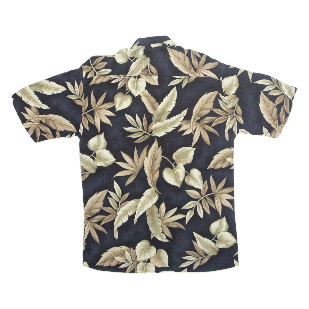 PIERRE CARDIN Mens Hawaiian Shirt Blue Floral S