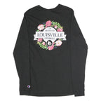 CHAMPION Mens Black University Of Louisville Cardinals Long Sleeve Crew Neck