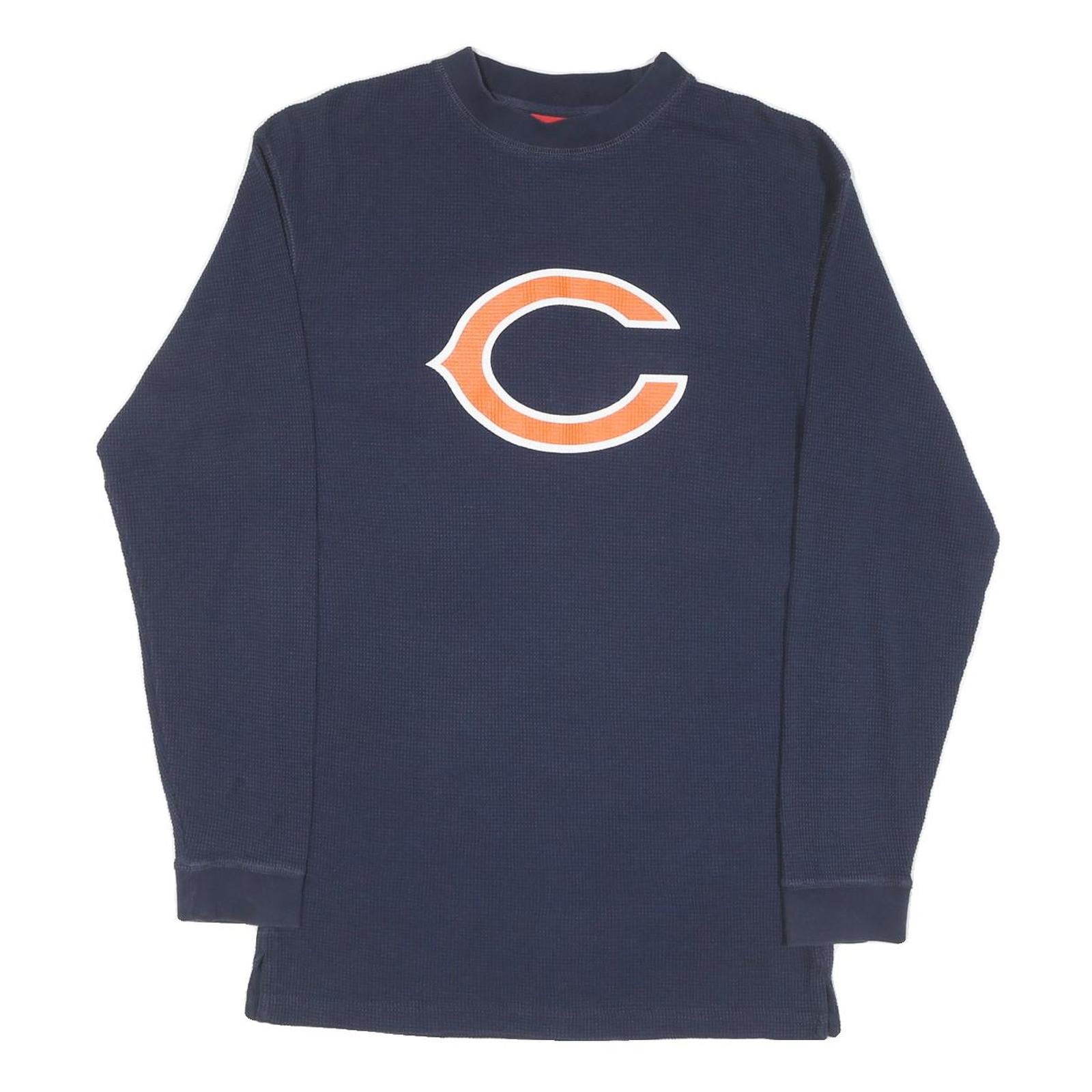 NFL Mens Navy Patterned Jumper Crew Neck Basic Knit M Comfortable Casual