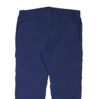 JOHN ADAMS Mens Polyester Blend Navy Blue Regular Fit Cargo Trousers W38 L25