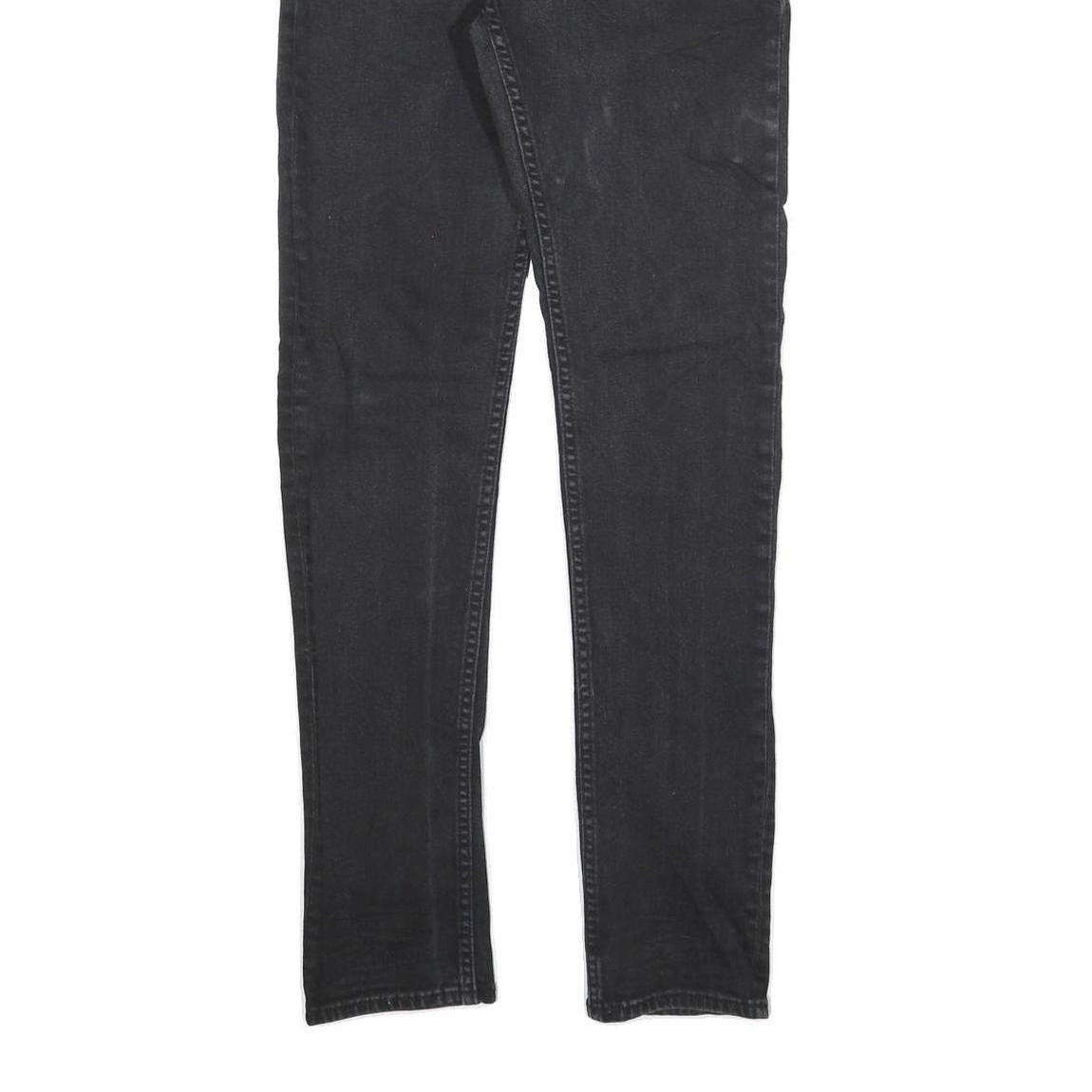 GUESS Mens Slim Black Denim Jeans W30 L32 Classic Zip Cotton Blend Stylish