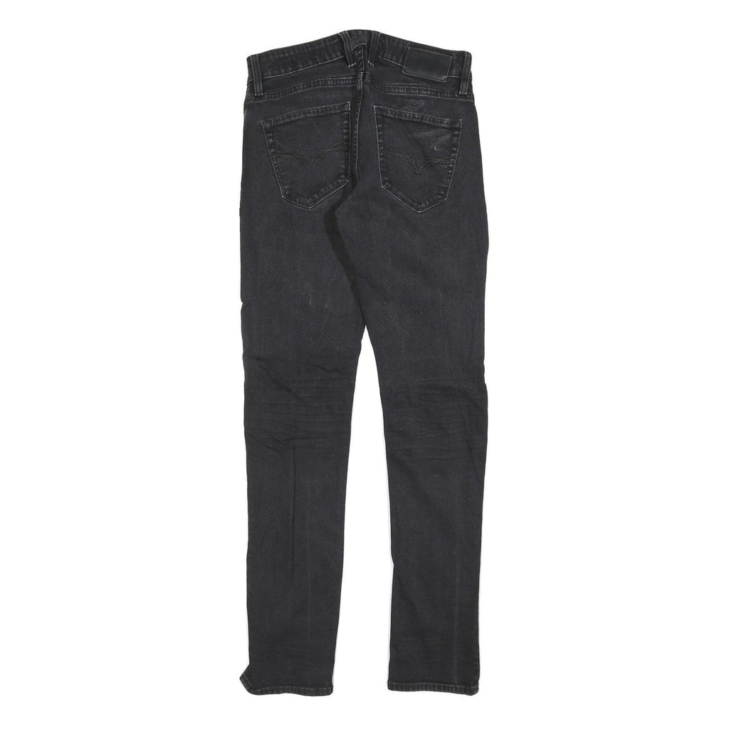 GUESS Mens Slim Black Denim Jeans W30 L32 Classic Zip Cotton Blend Stylish