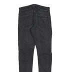GUESS Mens Slim Black Denim Jeans W30 L32 Classic Zip Cotton Blend Stylish