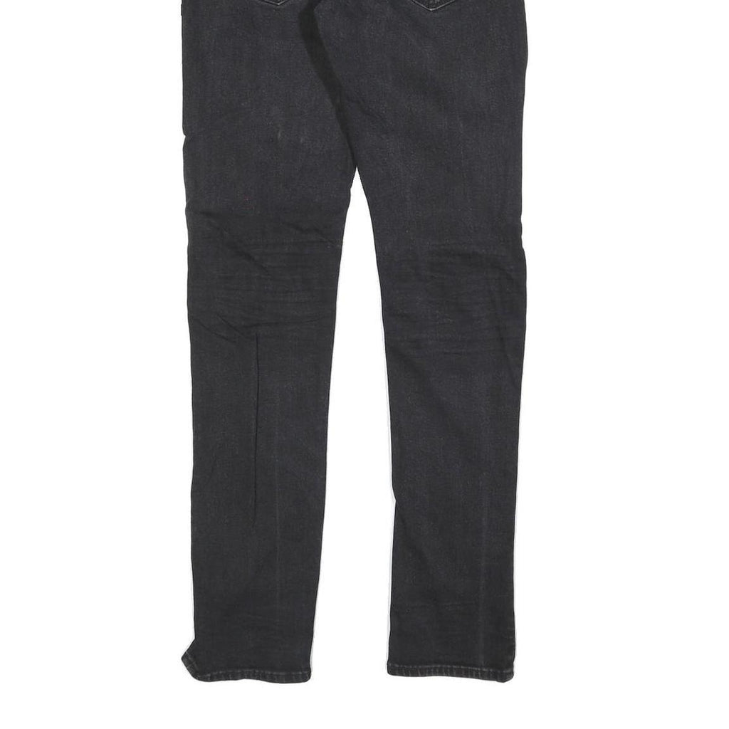 GUESS Mens Slim Black Denim Jeans W30 L32 Classic Zip Cotton Blend Stylish