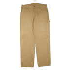 DICKIES Mens Cotton Blend Beige Regular Straight Trousers W36 L33 Workwear