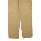DICKIES Mens Cotton Blend Beige Regular Straight Trousers W36 L33 Workwear