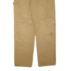 DICKIES Mens Cotton Blend Beige Regular Straight Trousers W36 L33 Workwear