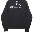 CHAMPION REVERSE WEAVE Womens Black Hoodie S Cotton Classic Pullover Sweatshirt