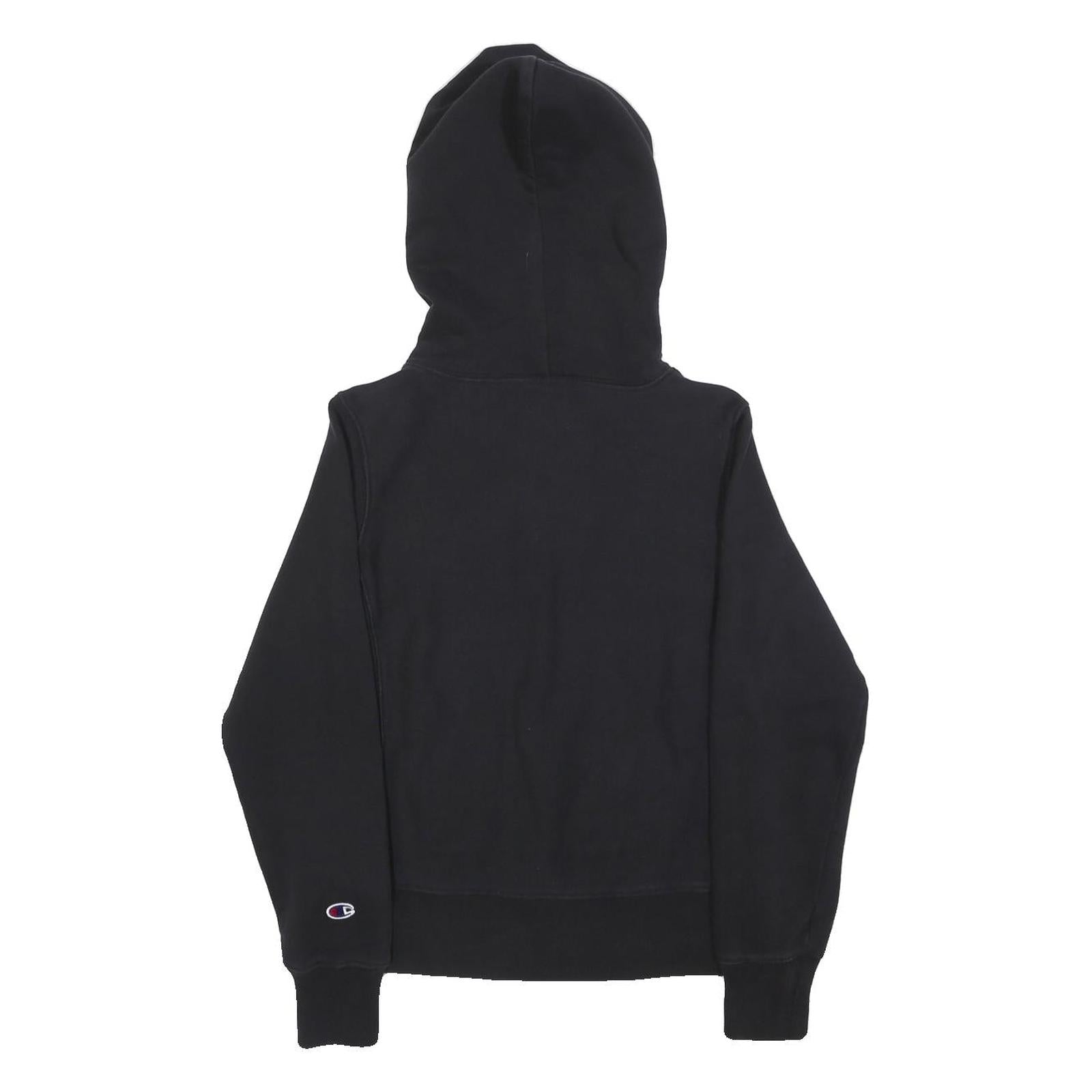 CHAMPION REVERSE WEAVE Womens Black Hoodie S Cotton Classic Pullover Sweatshirt