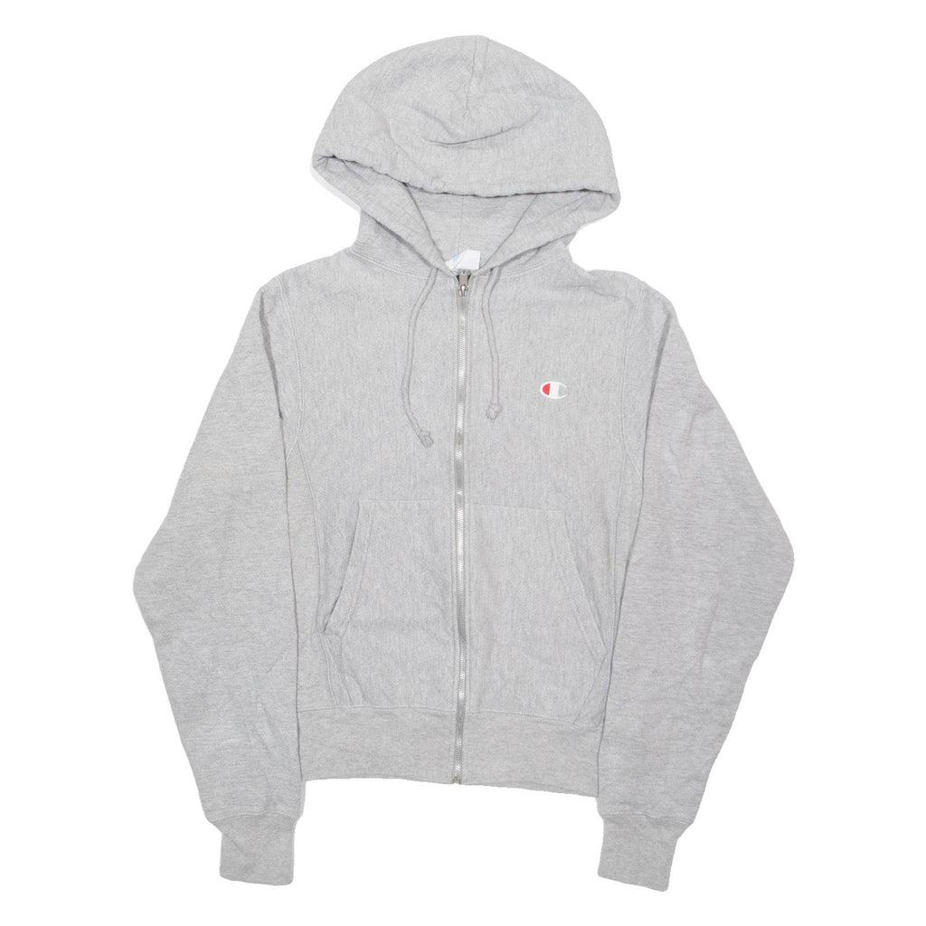 CHAMPION REVERSE WEAVE Womens Grey Hoodie Full Zip XS