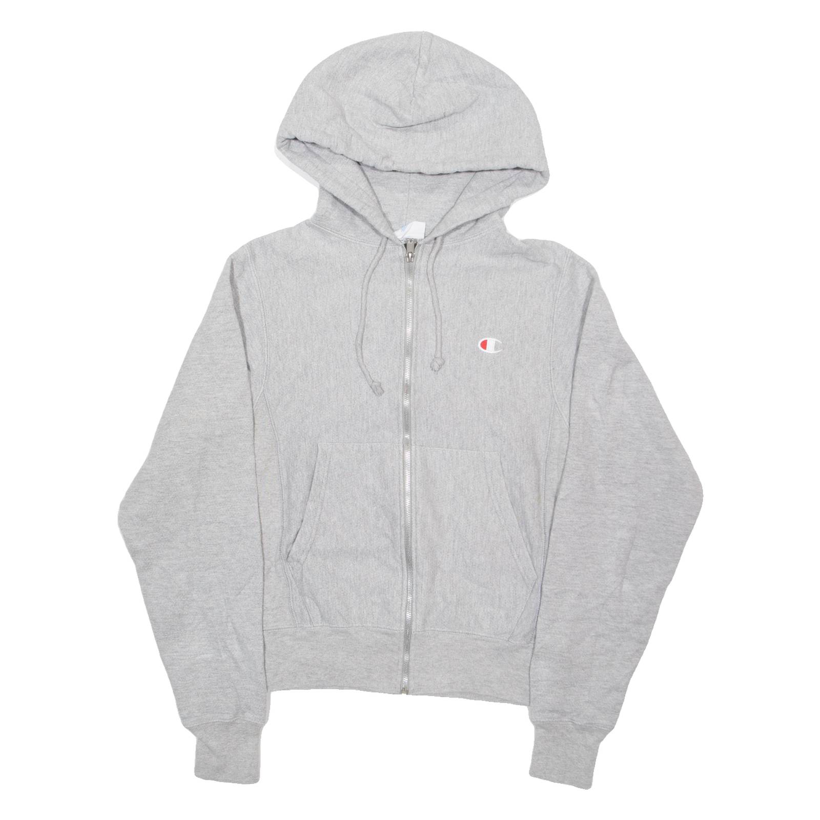 CHAMPION REVERSE WEAVE Womens Grey Hoodie Full Zip XS
