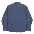 WRANGLER Mens Blue Denim Shirt 2XL Button Pocket Long Sleeve Cotton Blend