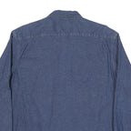 WRANGLER Mens Blue Denim Shirt 2XL Button Pocket Long Sleeve Cotton Blend