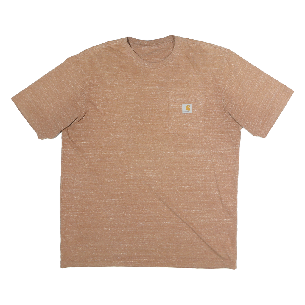 CARHARTT Mens Beige Heather Pocket T-Shirt L Short Sleeve Crew Neck Casual