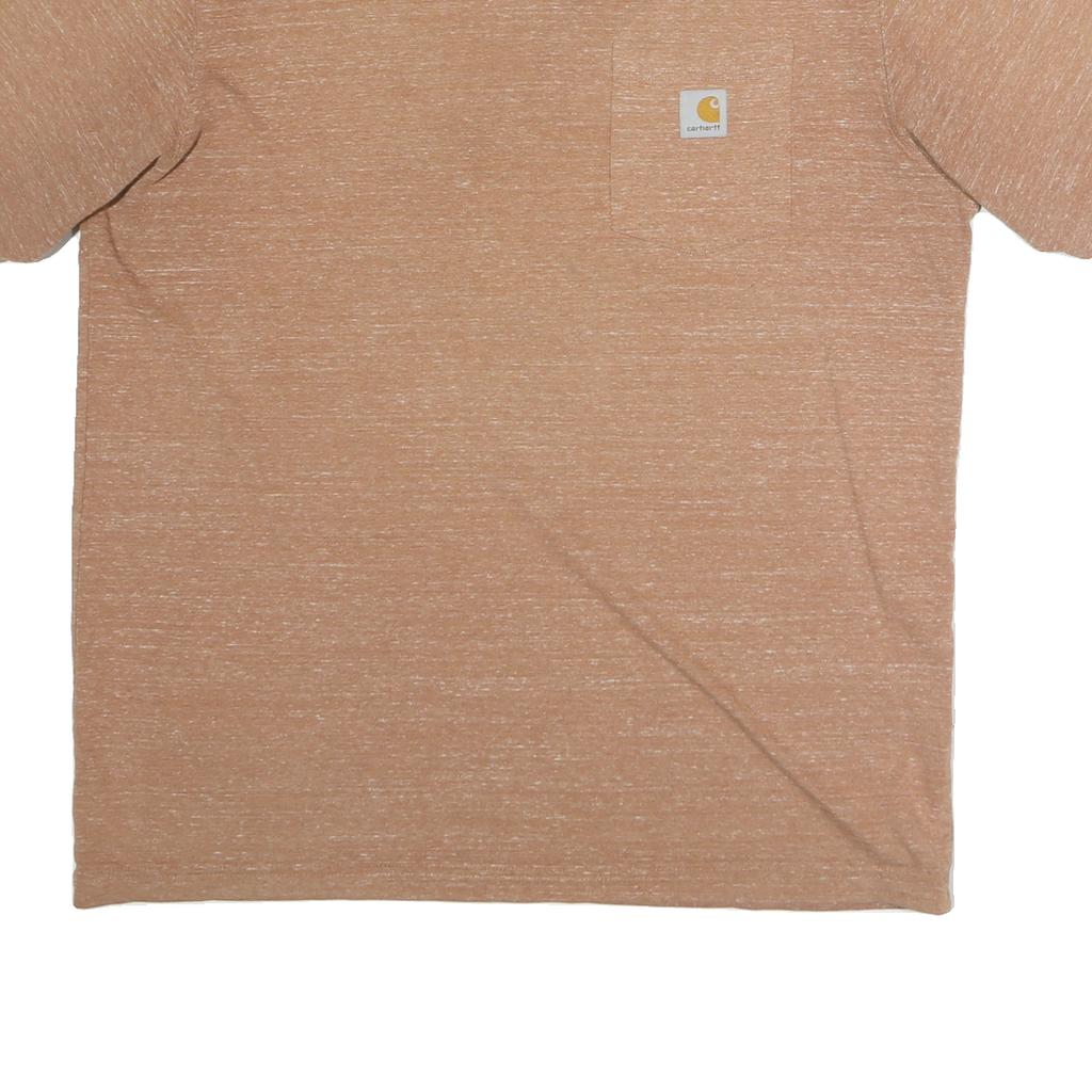 CARHARTT Mens Beige Heather Pocket T-Shirt L Short Sleeve Crew Neck Casual