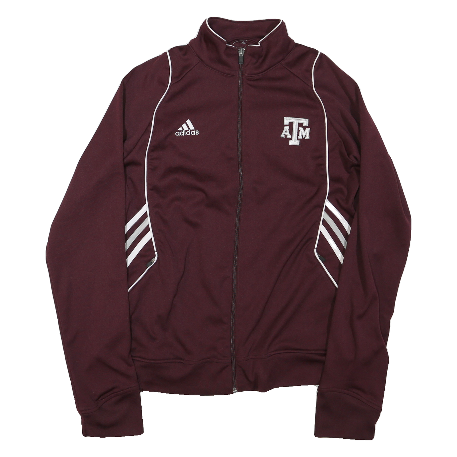 ADIDAS Womens Maroon & White Texas A&M Jacket L Polyester Soccer Sportswear