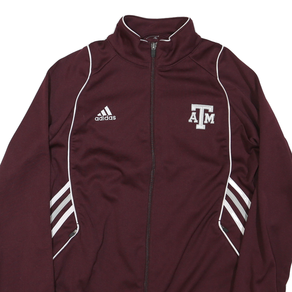 ADIDAS Womens Maroon & White Texas A&M Jacket L Polyester Soccer Sportswear