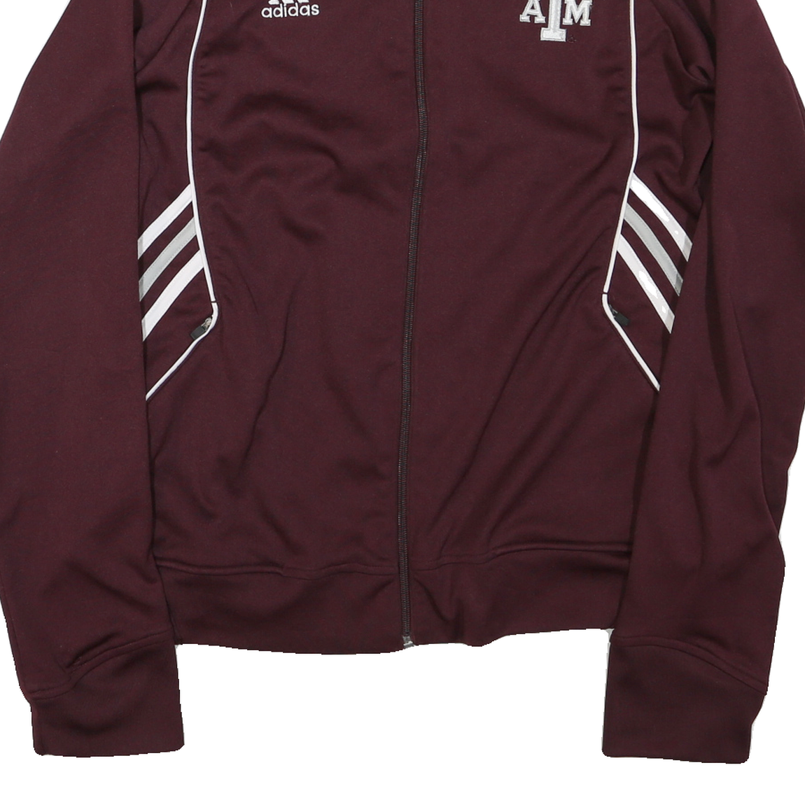 ADIDAS Womens Maroon & White Texas A&M Jacket L Polyester Soccer Sportswear