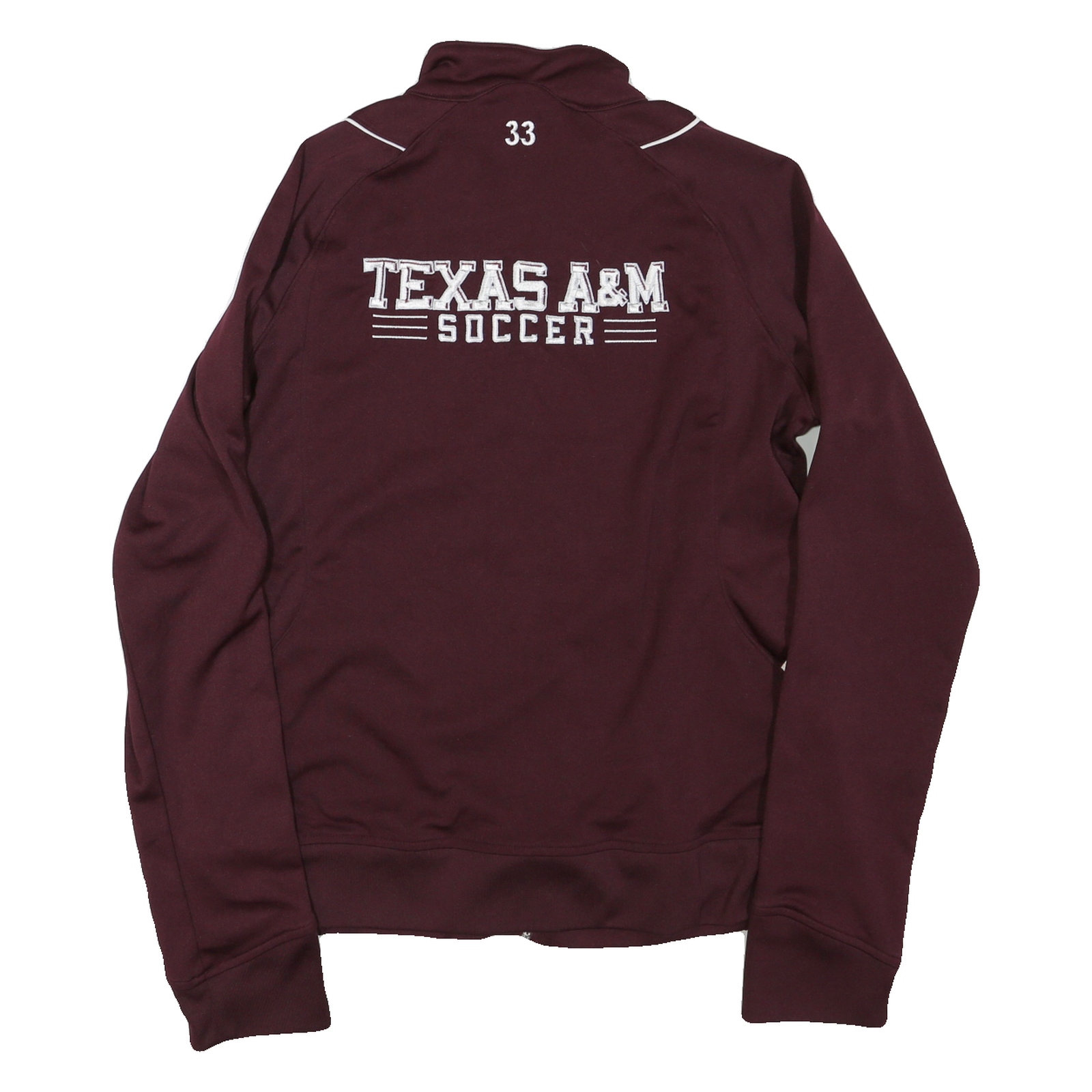 ADIDAS Womens Maroon & White Texas A&M Jacket L Polyester Soccer Sportswear