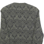 SANDY DRESS Womens Green & Black Floral Jacket L Woven Tailored Button Closure