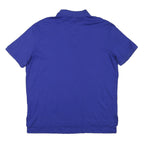 POLO RALPH LAUREN Mens Blue Short Sleeve Plain L Cotton Blend Polo Shirt