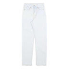 LEVI'S Womens Jeans White Slim Straight Denim Light W24 L27 Button Closure