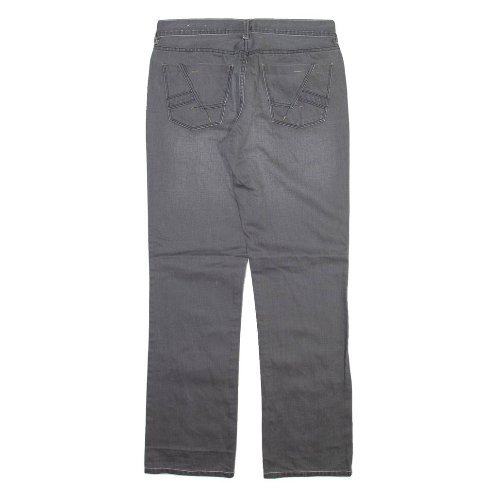 GUESS JEANS Mens Jeans Grey Regular Straight Stone Wash W33 L33