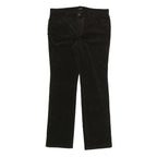 CHAPS Womens Regular Zip Black Cotton Blend Straight Trousers W34 L31