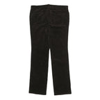 CHAPS Womens Regular Zip Black Cotton Blend Straight Trousers W34 L31