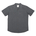 LEVI'S Mens Black Plain Shirt M Cotton Blend Casual Button Shirt