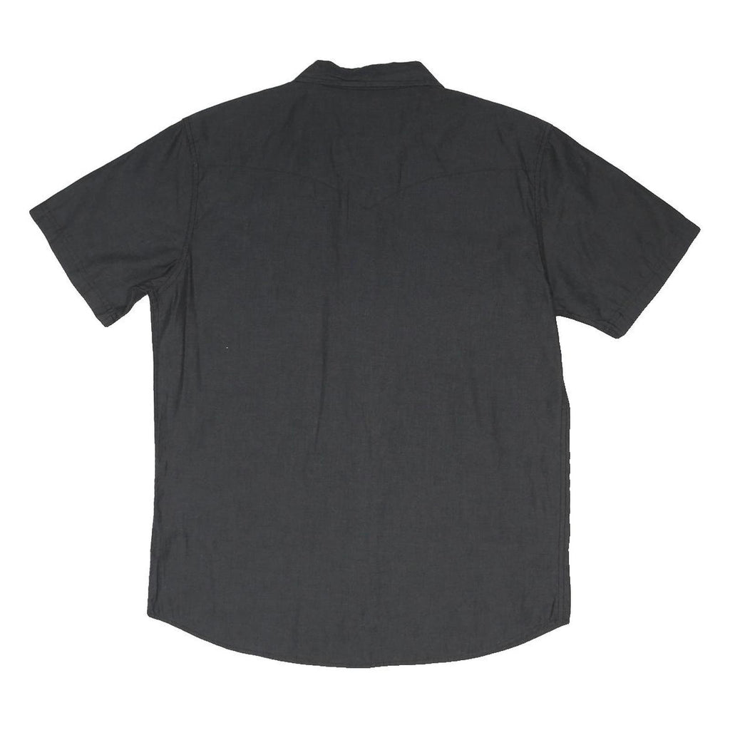 LEVI'S Mens Black Plain Shirt M Cotton Blend Casual Button Shirt