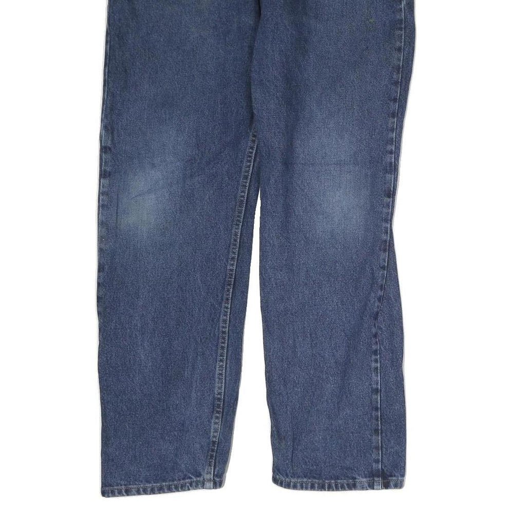 WRANGLER Mens Regular Blue Denim Medium Fit Jeans W38 L30 Classic Cotton Zip