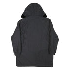 Womens Black Quilted Hooded Zip Jacket Polyester Blend L Lightweight Outerwear