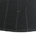 TWIK Womens Black Belted Mini Cotton Blend Skirt M Contrast Stitch Casual