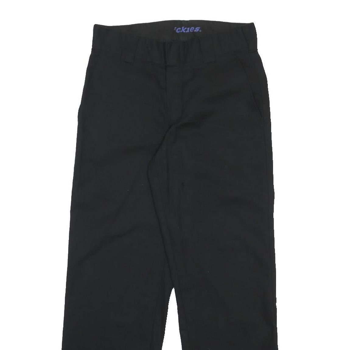 DICKIES Mens Black Regular Fit Straight Leg Trousers Cotton Blend W28 L30