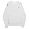CHAMPION REVERSE WEAVE Mens Grey Crew Neck Sweatshirt S Classic Logo Pullover
