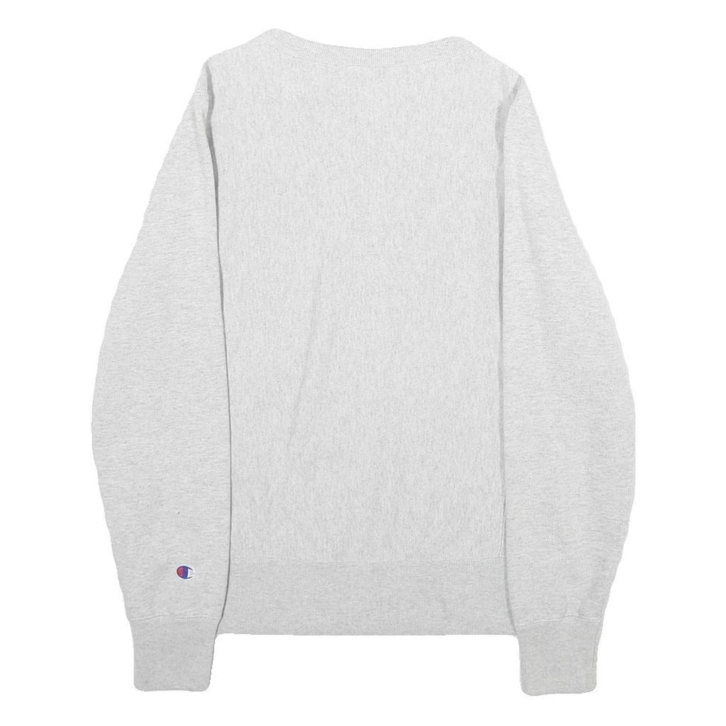 CHAMPION REVERSE WEAVE Mens Grey Crew Neck Sweatshirt S Classic Logo Pullover
